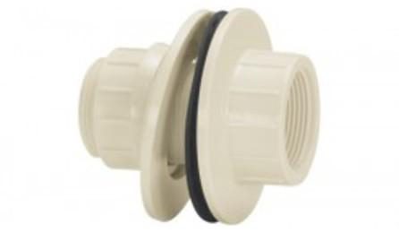 Foto do insumo SINAPI 67 — ADAPTADOR PVC, ROSCAVEL, COM FLANGES E ANEL DE VEDACAO, 1/2", PARA CAIXA D'AGUA