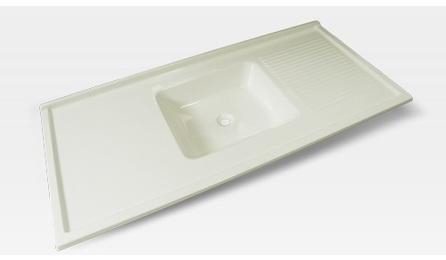 BANCADA DE MARMORE SINTETICO COM UMA CUBA, 120 X *60* CM