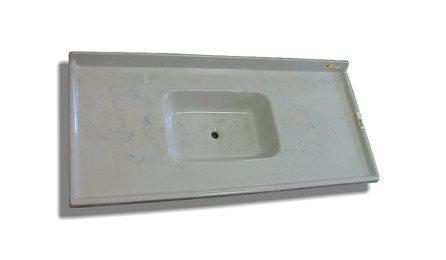 BANCADA DE MARMORE SINTETICO COM UMA CUBA, 150 X *60* CM