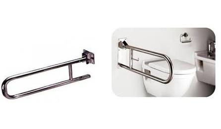 Foto do insumo SINAPI 36210 — BARRA DE APOIO LATERAL ARTICULADA, COM TRAVA, EM ACO INOX POLIDO, 70 CM, DIAMETR