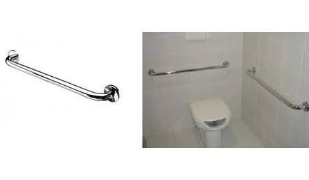 Foto do insumo SINAPI 36204 — BARRA DE APOIO RETA, EM ACO INOX POLIDO, COMPRIMENTO 60CM, DIAMETRO MINIMO 3 CM