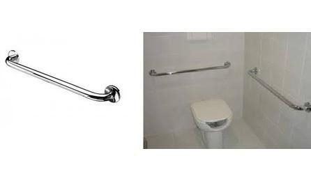 Foto do insumo SINAPI 36206 — BARRA DE APOIO RETA, EM ACO INOX POLIDO, COMPRIMENTO 90 CM, DIAMETRO MINIMO 3 CM