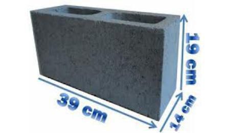 Foto do insumo SINAPI 651 — BLOCO DE VEDACAO DE CONCRETO 14 X 19 X 39 CM (CLASSE C - NBR 6136)