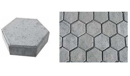 Foto do insumo SINAPI 679 — BLOQUETE/PISO INTERTRAVADO DE CONCRETO - MODELO SEXTAVADO / HEXAGONAL, *25 X 25*