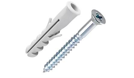 Foto do insumo SINAPI 4350 — BUCHA DE NYLON, DIAMETRO DO FURO 8 MM, COMPRIMENTO 40 MM, COM PARAFUSO DE ROSCA 