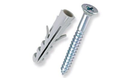 Foto do insumo SINAPI 7583 — BUCHA DE NYLON SEM ABA S8, COM PARAFUSO DE 4,80 X 50 MM EM ACO ZINCADO COM ROSCA