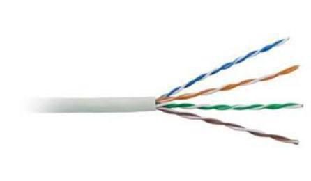 Foto do insumo SINAPI 39599 — CABO DE REDE, PAR TRANCADO UTP, 4 PARES, CATEGORIA 6 (CAT 6), ISOLAMENTO PVC (LS