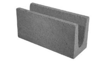Foto do insumo SINAPI 38600 — CANALETA DE CONCRETO ESTRUTURAL 14 X 19 X 39 CM, FBK 14 MPA (NBR 6136)