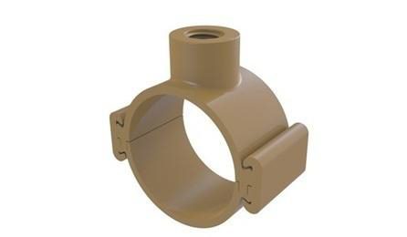 Foto do insumo SINAPI 1402 — COLAR TOMADA PVC, COM TRAVAS, SAIDA COM ROSCA, DE 32 MM X 1/2" OU 32 MM X 3/4", 