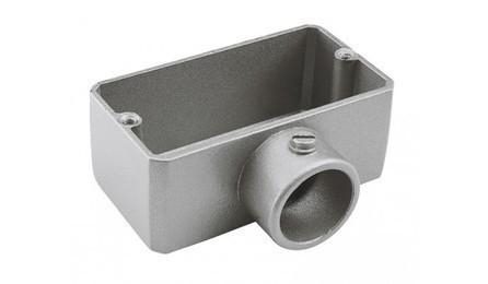 Foto do insumo SINAPI 14052 — CONDULETE DE ALUMINIO TIPO B, PARA ELETRODUTO ROSCAVEL DE 1/2", COM TAMPA CEGA