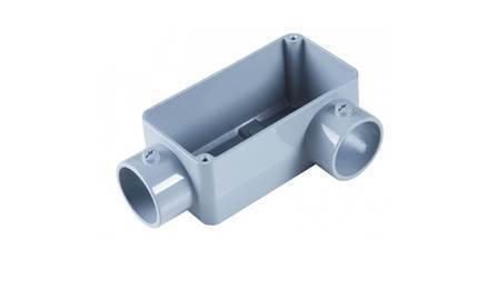 Foto do insumo SINAPI 12020 — CONDULETE EM PVC, TIPO "LL", SEM TAMPA, DE 1/2" OU 3/4"