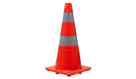 Foto do insumo SINAPI 34498 — CONE DE SINALIZACAO EM PVC FLEXIVEL, H = 70 / 76 CM (NBR 15071)
