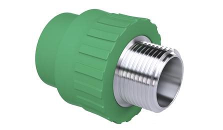 Foto do insumo SINAPI 44173 — CONECTOR / ADAPTADOR F/M, COM INSERTO METALICO, PPR, DN 25 MM X 3/4", PARA AGUA 