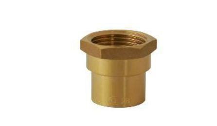 Foto do insumo SINAPI 39862 — CONECTOR BRONZE/LATAO SEM ANEL DE SOLDA, BOLSA X ROSCA F, 15 MM X 1/2"
