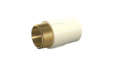 Foto do insumo SINAPI 38008 — CONECTOR, CPVC, SOLDAVEL, 35 MM X 1 1/4", PARA AGUA QUENTE
