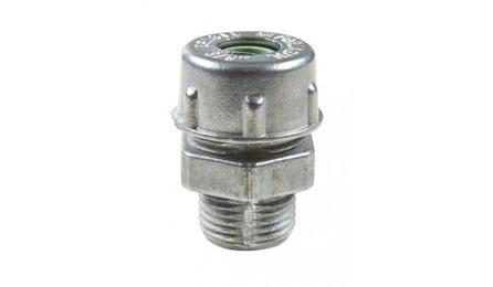 Foto do insumo SINAPI 1597 — CONECTOR DE ALUMINIO TIPO PRENSA CABO, BITOLA 3/8", PARA CABOS DE DIAMETRO DE 9 