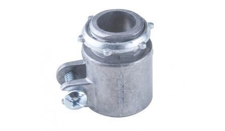 Foto do insumo SINAPI 2483 — CONECTOR RETO DE ALUMINIO PARA ELETRODUTO DE 1", PARA ADAPTAR ENTRADA DE ELETROD