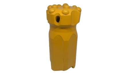 COROA PARA PERFURATRIZ T38, D = 2 1/2", 6 X 4 BOTOES BALISTICOS, FACE PLANA