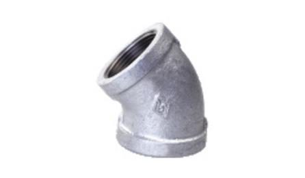 Foto do insumo SINAPI 3441 — COTOVELO 45 GRAUS DE FERRO GALVANIZADO, COM ROSCA BSP, DE 1/2"