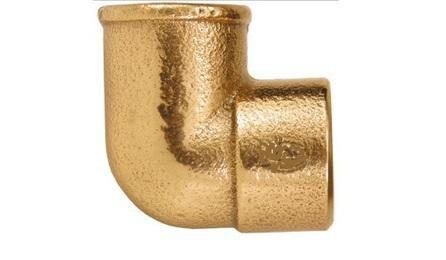 Foto do insumo SINAPI 39871 — COTOVELO BRONZE/LATAO SEM ANEL DE SOLDA, BOLSA X ROSCA F, 22MM X 3/4"