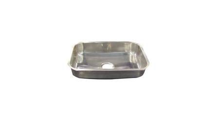 Foto do insumo SINAPI 1743 — CUBA ACO INOX (AISI 304) DE EMBUTIR COM VALVULA 3 1/2", DE *46 X 30 X 12* CM