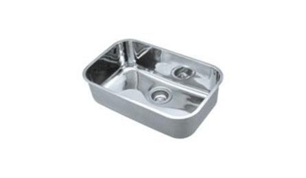 Foto do insumo SINAPI 1747 — CUBA ACO INOX (AISI 304) DE EMBUTIR COM VALVULA DE 3 1/2", DE *56 X 33 X 12* CM
