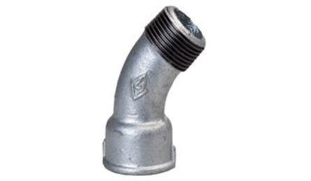 Foto do insumo SINAPI 1781 — CURVA 45 GRAUS DE FERRO GALVANIZADO, COM ROSCA BSP MACHO/FEMEA, DE 1"