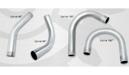 Foto do insumo SINAPI 2609 — CURVA 45 GRAUS PARA ELETRODUTO, EM ACO GALVANIZADO ELETROLITICO, COM ROSCA, DIAM