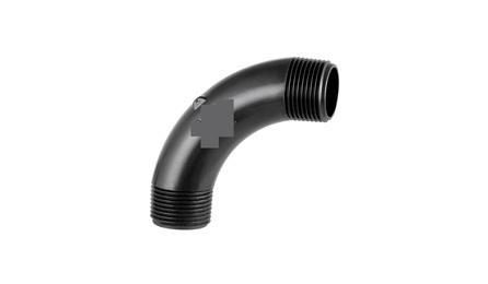 Foto do insumo SINAPI 39271 — CURVA 90 GRAUS, CURTA, DE PVC RIGIDO ROSCAVEL, DE 1/2", PARA ELETRODUTO