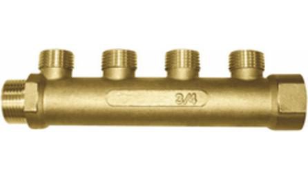Foto do insumo SINAPI 38872 — DISTRIBUIDOR METALICO, COM ROSCA, 3 SAIDAS, DN 1" X 1/2", PARA CONEXAO COM ANEL 