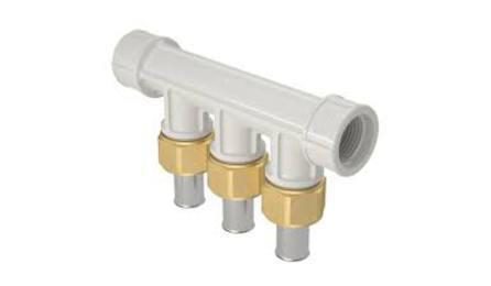 Foto do insumo SINAPI 39286 — DISTRIBUIDOR, PLASTICO, 3 SAIDAS, DN 32 X 16 MM, PARA CONEXAO COM CRIMPAGEM, EM 