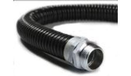 Foto do insumo SINAPI 2500 — ELETRODUTO FLEXIVEL, EM FITA DE ACO GALVANIZADO, REVESTIDO COM PVC PRETO, DIAMET