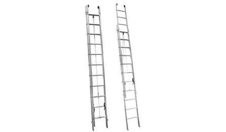 Foto do insumo SINAPI 38477 — ESCADA EXTENSIVEL EM ALUMINIO, COM SAPATAS DE BORRACHA, ALTURA FECHADA 3,60 M, A