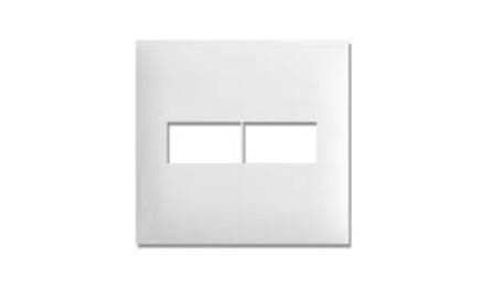 Foto do insumo SINAPI 38096 — ESPELHO / PLACA DE 2 POSTOS 4" X 4", PARA INSTALACAO DE TOMADAS E INTERRUPTORES