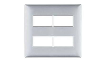 Foto do insumo SINAPI 38097 — ESPELHO / PLACA DE 4 POSTOS 4" X 4", PARA INSTALACAO DE TOMADAS E INTERRUPTORES