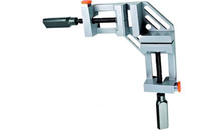 Foto do insumo SINAPI 45278 — ESQUADRO PARA SOLDA, EM ALUMINIO, 65 MM, COM DUAS MORSAS (GRAMPO SARGENTO)