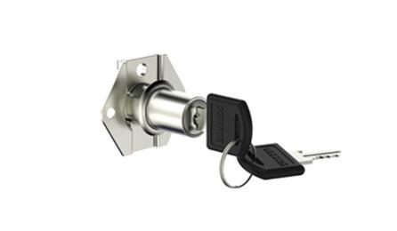 Foto do insumo SINAPI 11469 — FECHADURA DE EMBUTIR PARA GAVETA E MOVEIS DE MADEIRA, EM ACO INOX COM ACABAMENTO