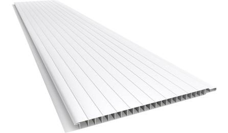 Foto do insumo SINAPI 36238 — FORRO DE PVC, FRISADO, BRANCO, REGUA DE 20 CM, ESPESSURA APROXIMADA DE 8 MM E CO