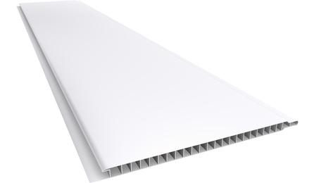 Foto do insumo SINAPI 36225 — FORRO DE PVC LISO, BRANCO, REGUA DE 20 CM, ESPESSURA APROXIMADA DE 8 MM, COMPRIM