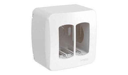 Foto do insumo SINAPI 12129 — INTERRUPTOR SIMPLES 10A, 250V, CONJUNTO MONTADO PARA SOBREPOR 4" X 2" (CAIXA + 2