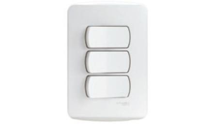Foto do insumo SINAPI 38073 — INTERRUPTOR SIMPLES + 2 INTERRUPTORES PARALELOS 10A, 250V, CONJUNTO MONTADO PARA