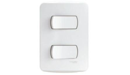 Foto do insumo SINAPI 38070 — INTERRUPTORES PARALELOS (2 MODULOS) 10A, 250V, CONJUNTO MONTADO PARA EMBUTIR 4" 