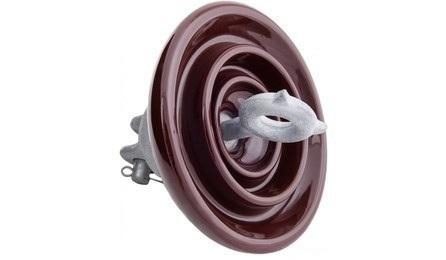 Foto do insumo SINAPI 3405 — ISOLADOR DE PORCELANA SUSPENSO, DISCO TIPO GARFO OLHAL, DIAMETRO DE 152 MM, PARA