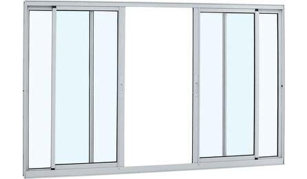 Foto do insumo SINAPI 34369 — JANELA DE CORRER, EM ALUMINIO PERFIL 25, 100 X 200 CM (A X L), 4 FLS, SEM BANDEI