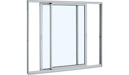 Foto do insumo SINAPI 36896 — JANELA DE CORRER, EM ALUMINIO PERFIL 25, 100 X 120 CM (A X L), 2 FLS MOVEIS, SEM