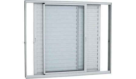 Foto do insumo SINAPI 44054 — JANELA VENEZIANA DE CORRER, EM ALUMINIO PERFIL 25, 100 X 120 CM (A X L), 3 FLS (