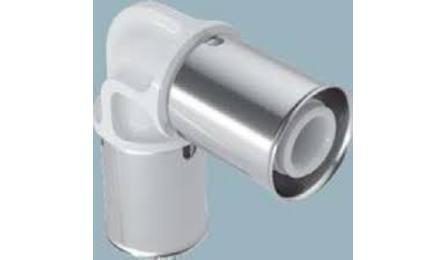 Foto do insumo SINAPI 39300 — JOELHO/COTOVELO 90 GRAUS, PLASTICO, PARA CONEXAO COM CRIMPAGEM, DN 16 MM, EM TUB