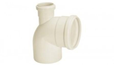 Foto do insumo SINAPI 10836 — JOELHO PVC COM VISITA, 90 GRAUS, DN 100 X 50 MM, SERIE NORMAL, PARA ESGOTO PREDI