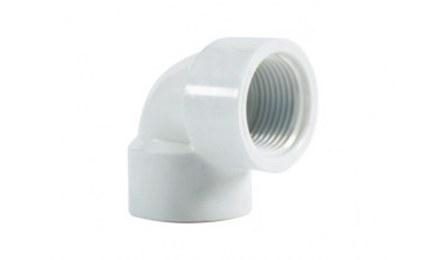 Foto do insumo SINAPI 3543 — JOELHO PVC, ROSCAVEL, 90 GRAUS, 1/2", COR BRANCA, PARA AGUA FRIA PREDIAL
