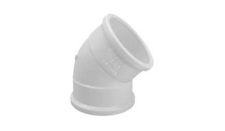 Foto do insumo SINAPI 3516 — JOELHO PVC, SOLDAVEL, BB, 45 GRAUS, DN 40 MM, PARA ESGOTO PREDIAL